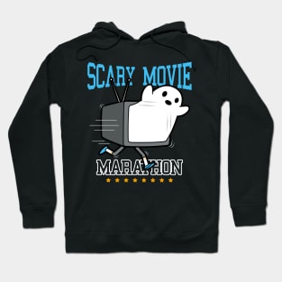 Funny Original Kawaii Scary Running Ghost Cartoon Gift For Ghost Horror Movie Fans Hoodie